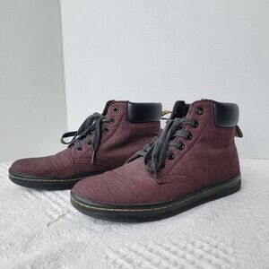 Dr, Marten MAELLY Lace-up Padded Ankle Lightweight Casual High Top -Burgundy